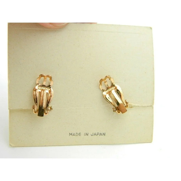 Japan Gold Cream Acrylic AB Crystal Bead Clip-On - Picture 4 of 4